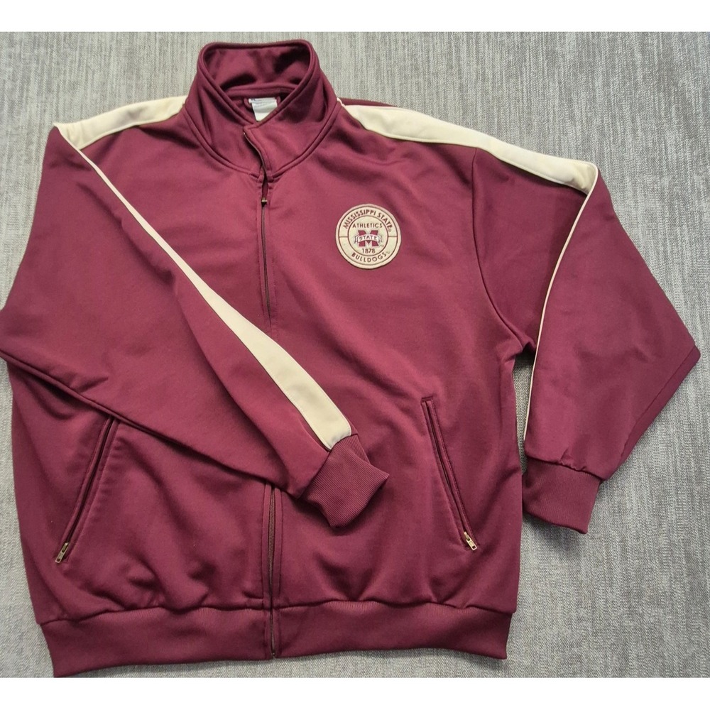 Mississippi State Bulldogs Pro Line Vintage full zip maroon/cream Jacket XL
